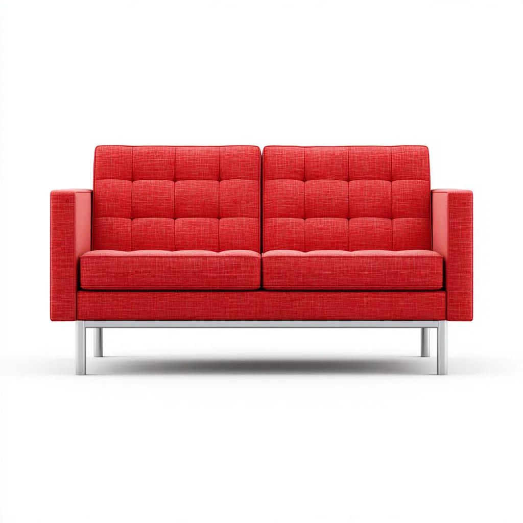 Sofa dwuosobowa z tkaniny 165x90x85 cm - czerwony - do salonu - nowoczesny minimalizm-Losaroom