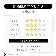 食味新潟県産コシヒカリ