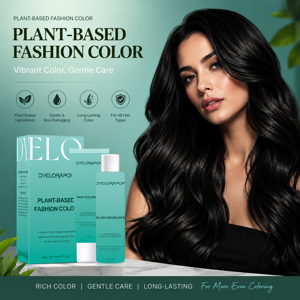 Semi-Permanent Hair Color-Midnight Black