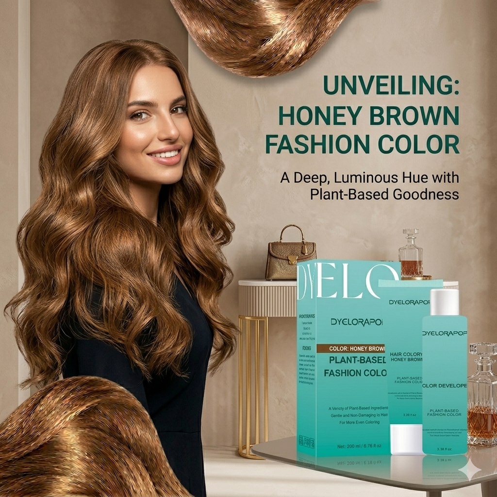 Semi-Permanent Hair Color-Honey Brown