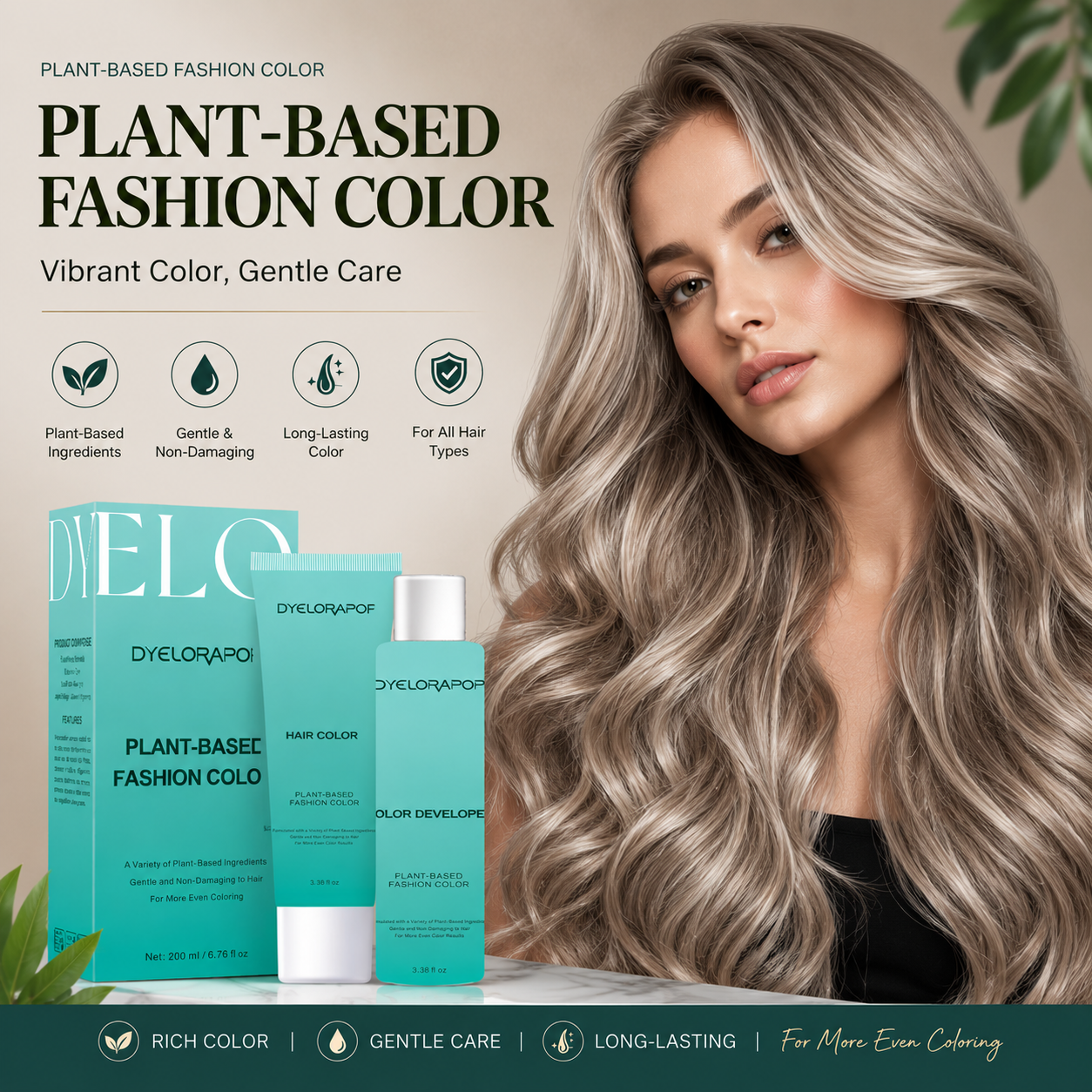 Semi-Permanent Hair Color-Smoky Blonde（#7）