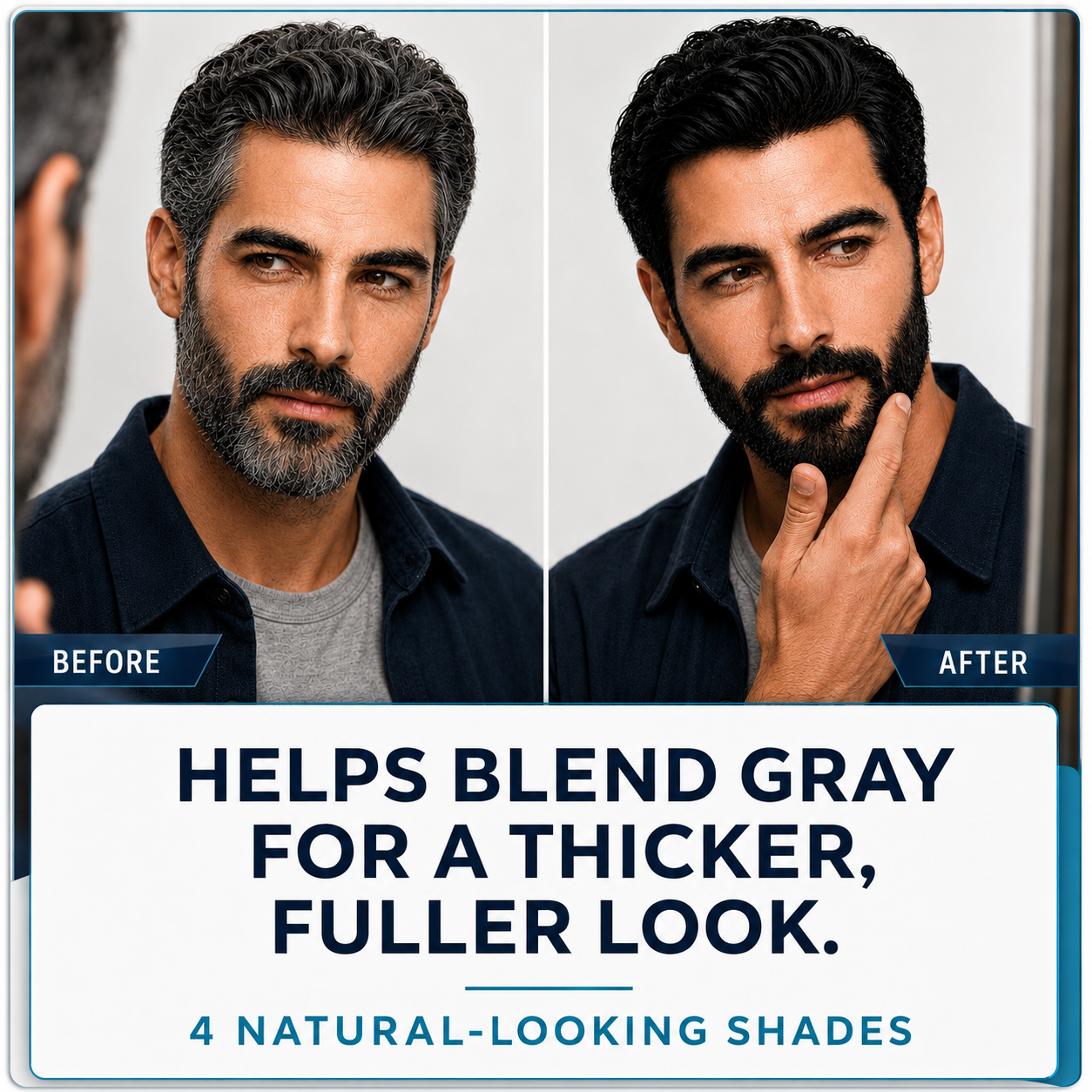Men’s Black Hair Dye – Deep Natural Black, Full Gray Coverage, Long-Lasting Shine
