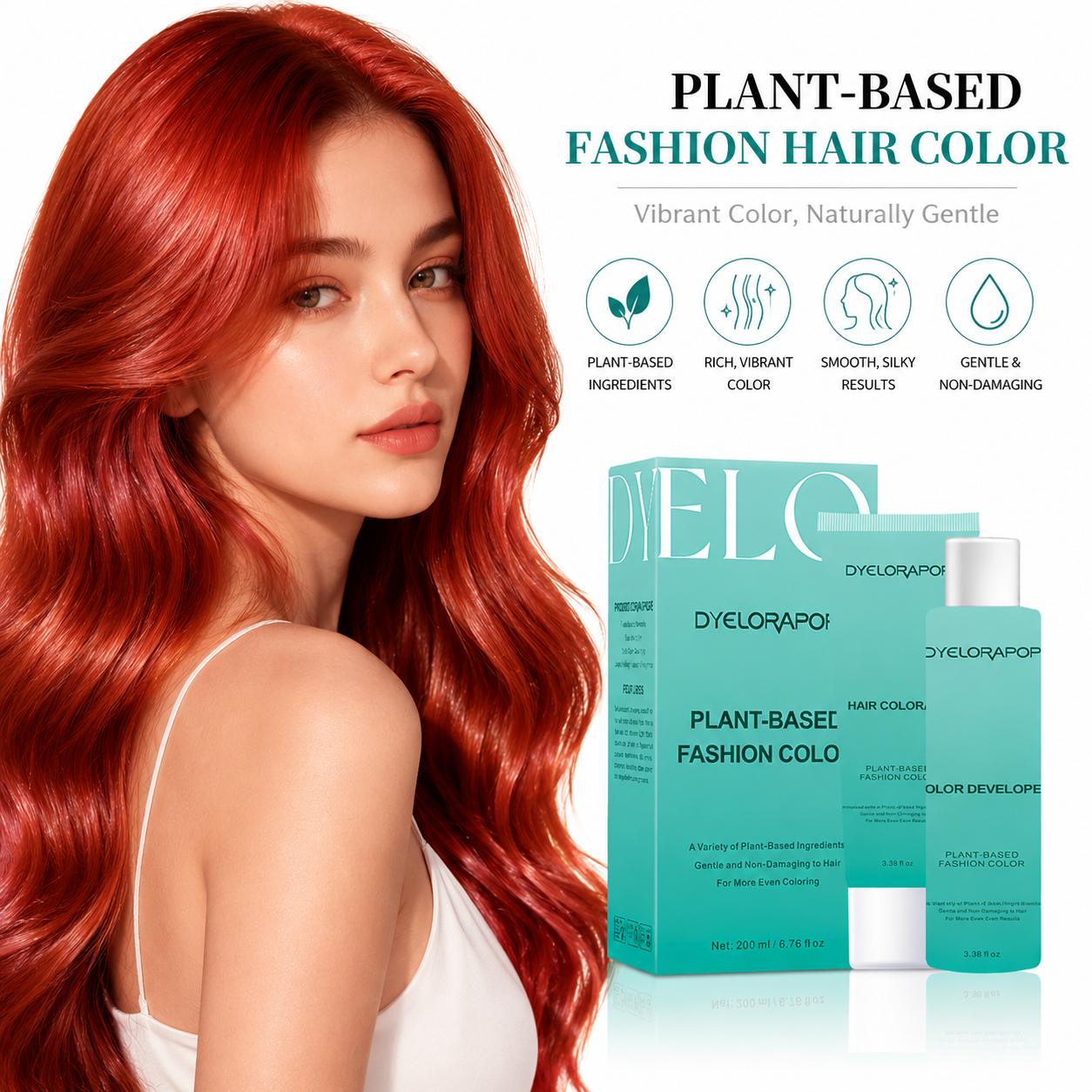 Semi-Permanent Hair Color-Sunset Red（#10）