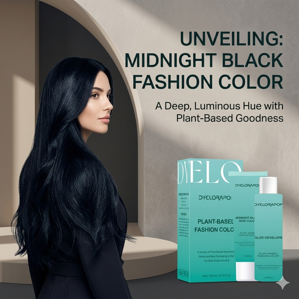 Semi-Permanent Hair Color-Midnight Black