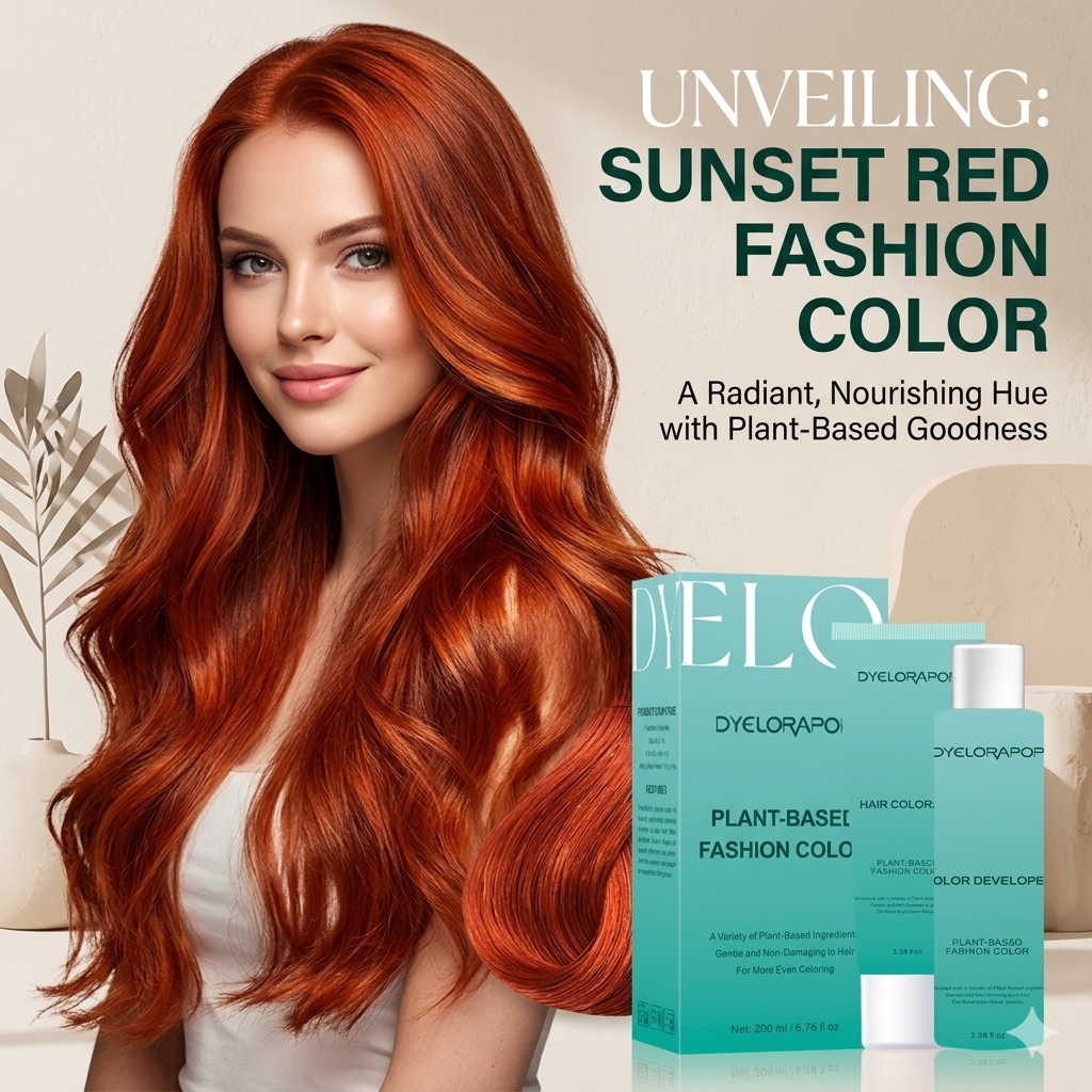 Semi-Permanent Hair Color-Sunset Red