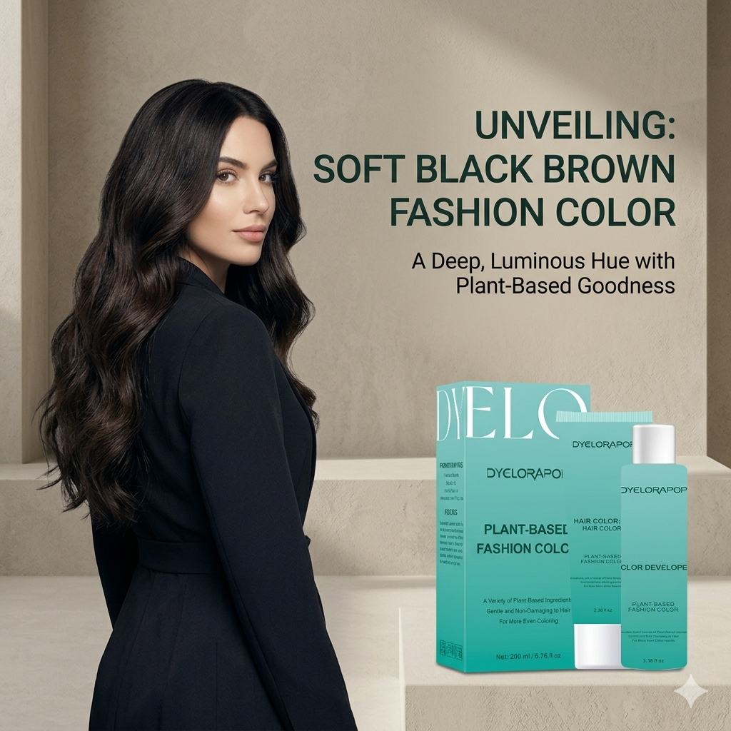 Semi-Permanent Hair Color-Soft Black Brown