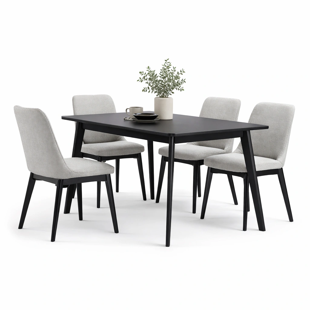 Essgruppe mit 4 Stuehlen-relnira