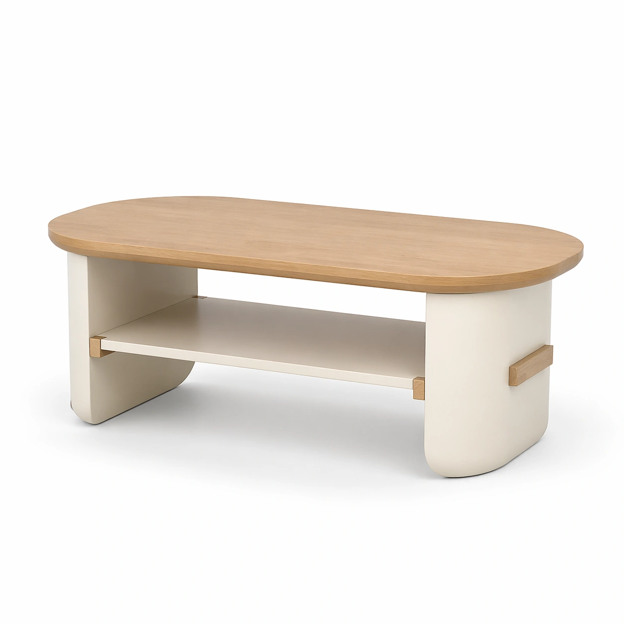 Ovaler Couchtisch mit Ablage-relnira