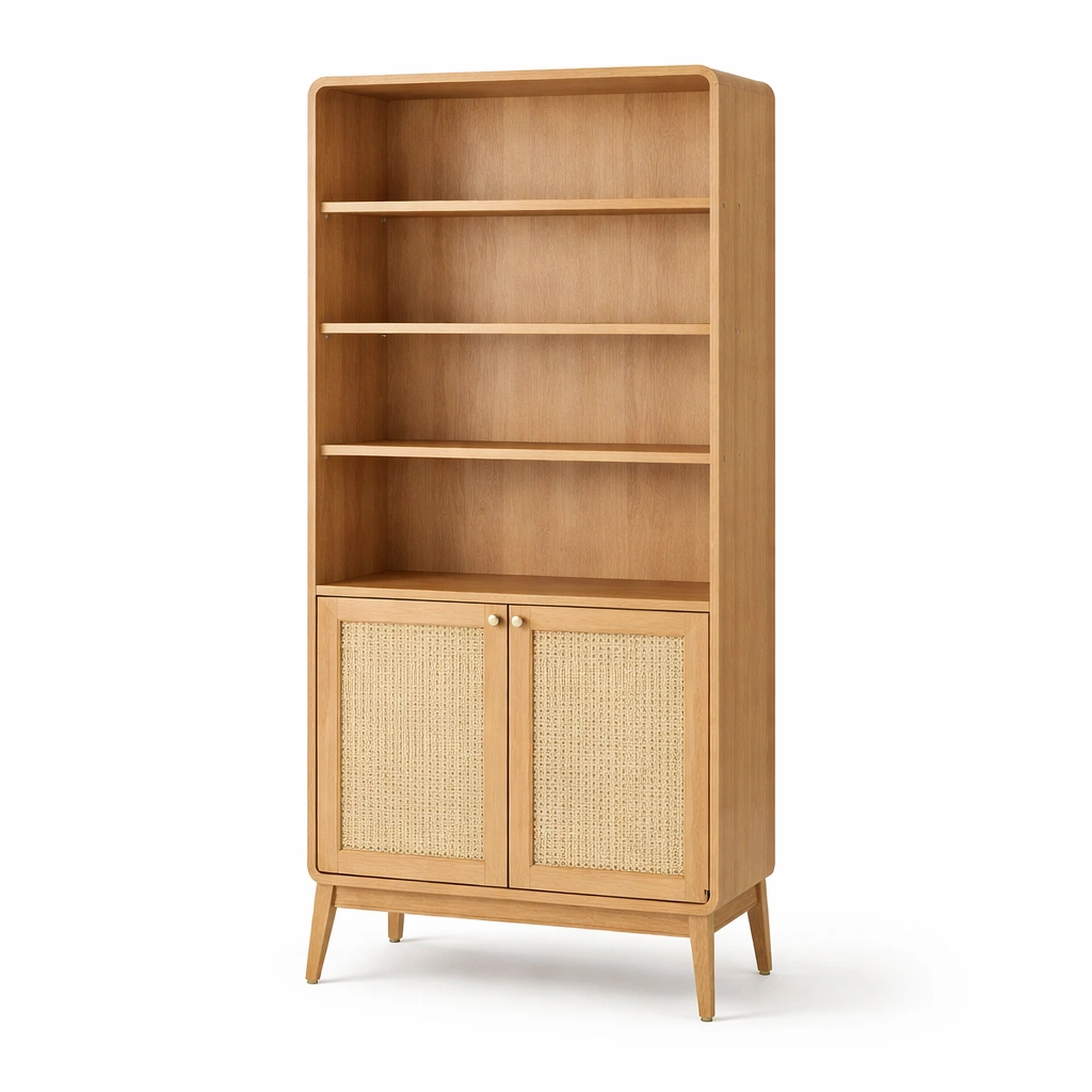 Regal mit Tueren und offenen Faechern-relnira