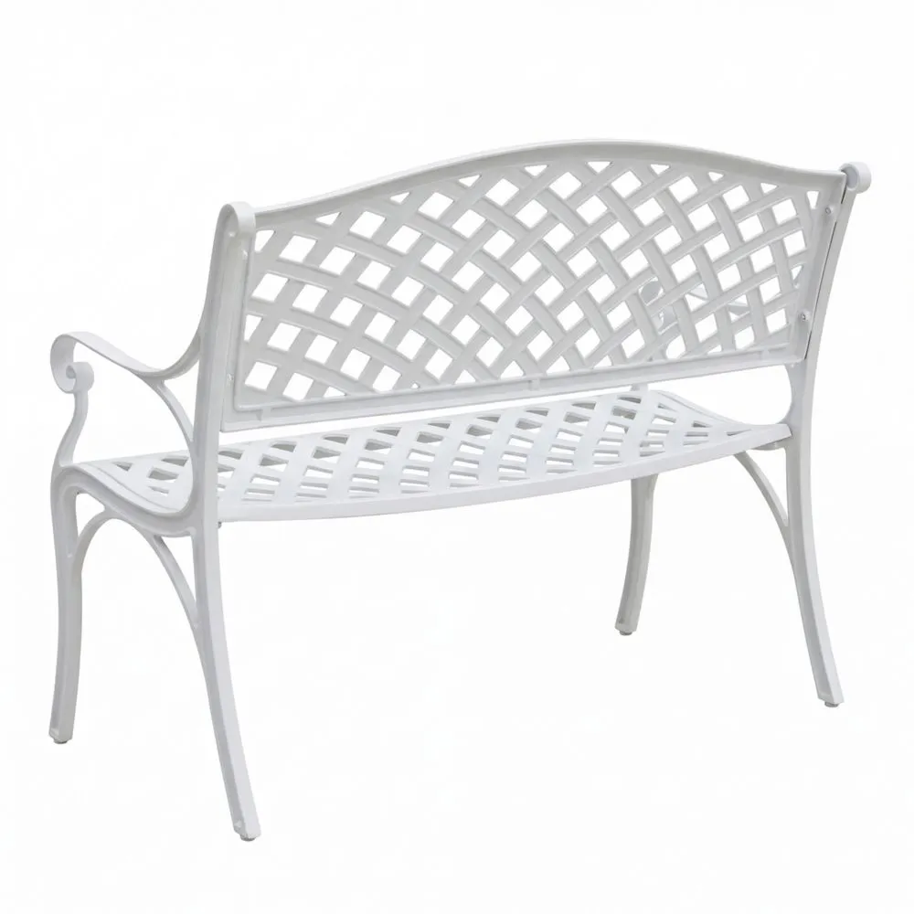 Wetterfeste Gartenbank aus Aluminium, 2-Sitzer