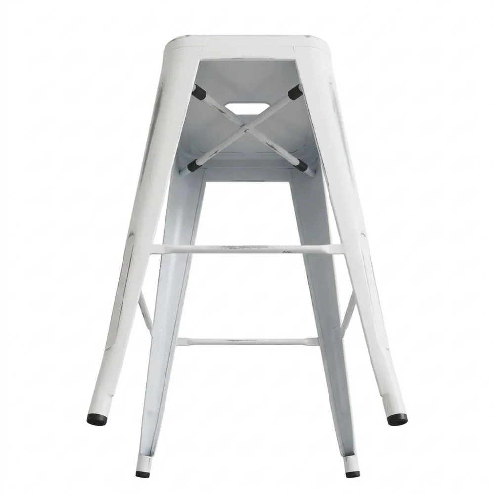 Moderner Barhocker mit Fußablage, robust und langlebig