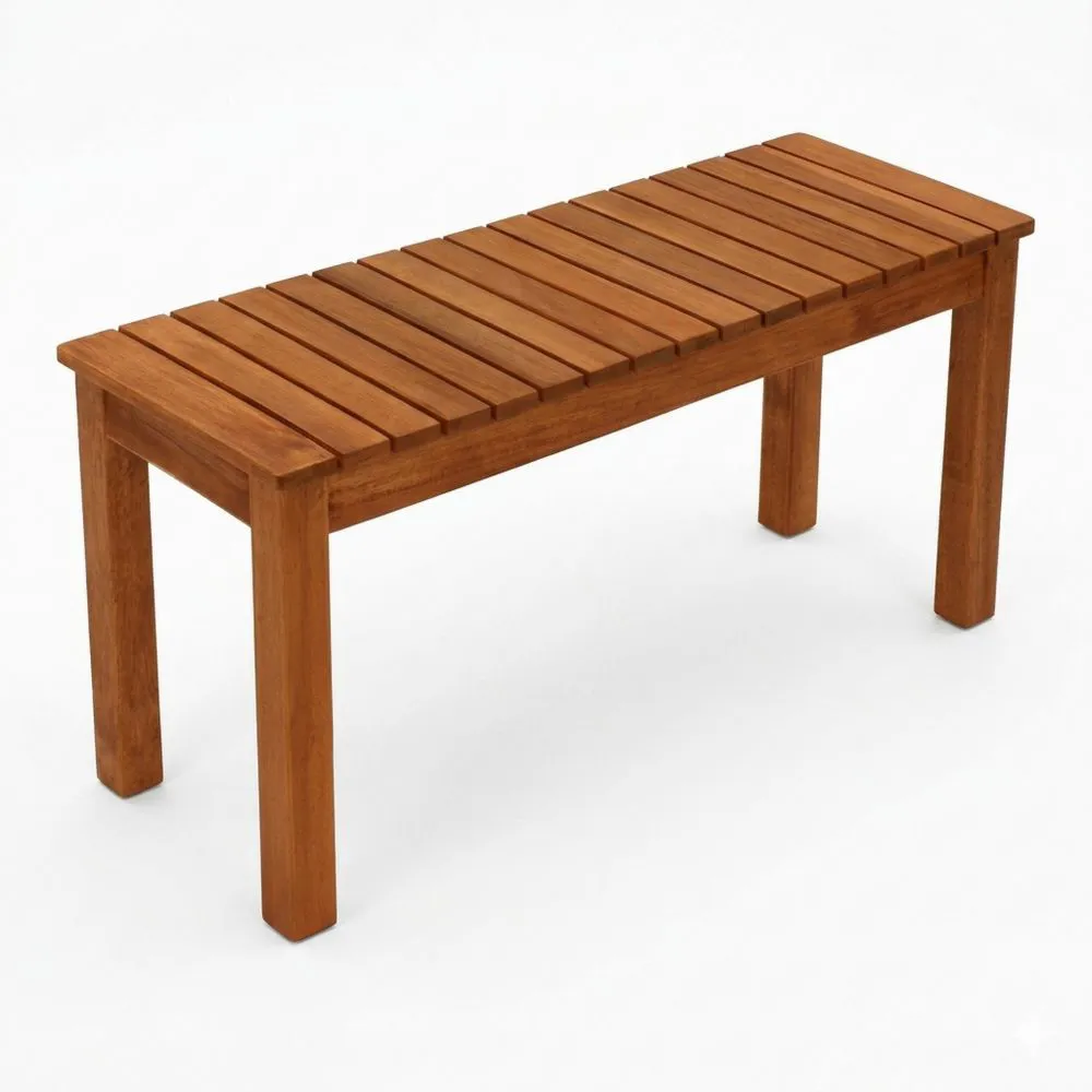 Holzbank ohne Rückenlehne, 78 cm Breite, FSC®-Zertifiziertes Eukalyptusholz