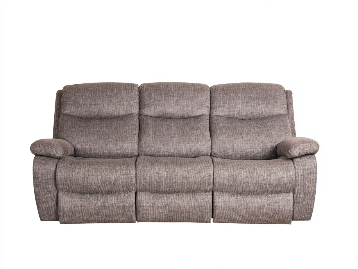 Canapé relax en tissu 210x95x100 cm gris confort relaxation-Raridadecor