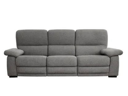 Canapé relax en tissu 220x95x100 cm gris confort détente-Raridadecor