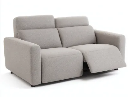 Canapé relax 2 places en tissu 170x95x100 cm - Beige - Confort détente-Raridadecor