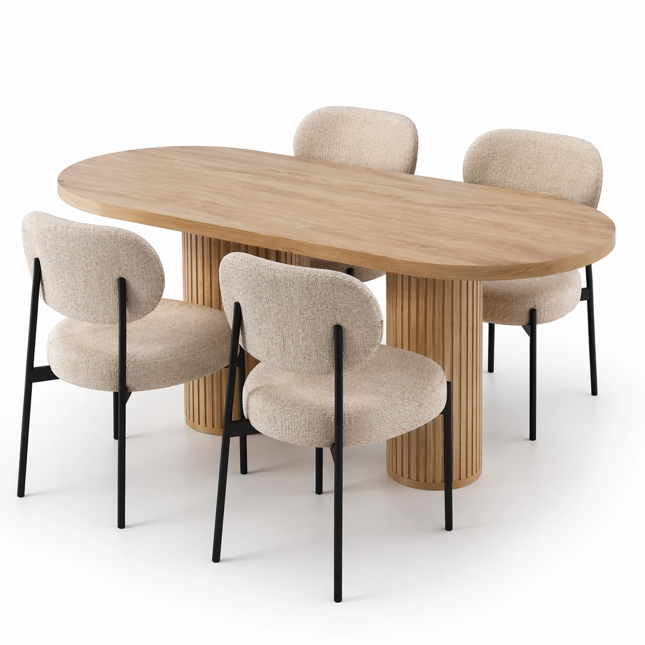 Esstisch Oval Holz Braun-trivlora