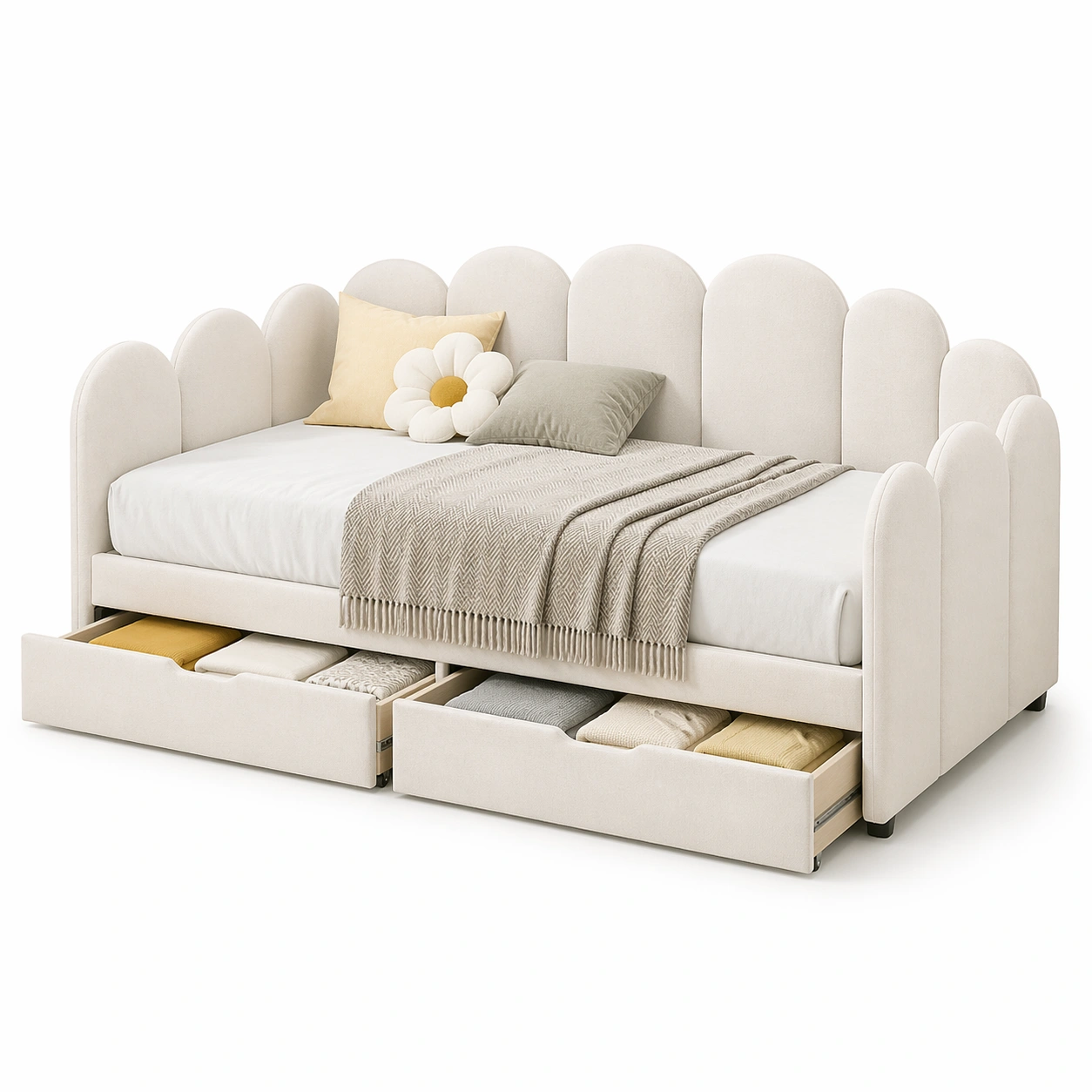 Polsterbett Mit Stauraum Weiss-trivlora