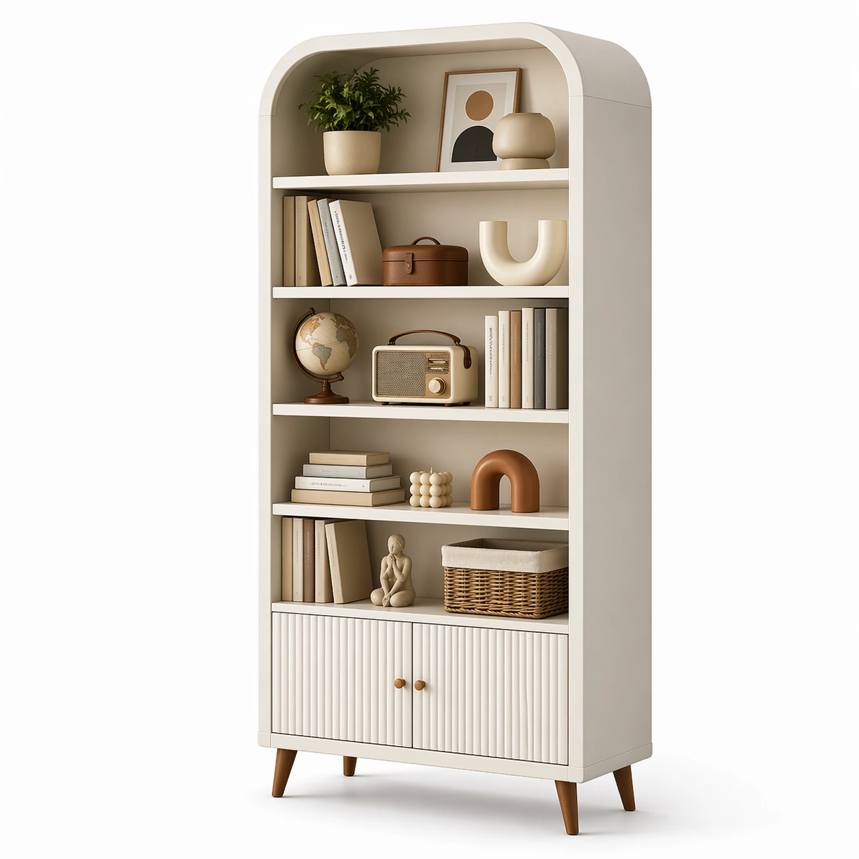 Bucherregal Holz Weiss-trivlora