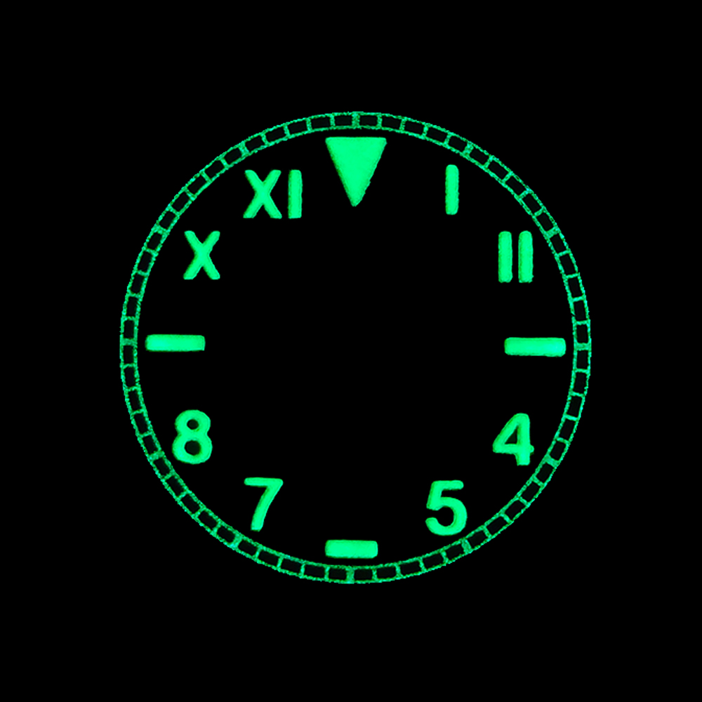 055 Dial C3 Green Luminous 28.5mm Suitable for 3/3.8/4.2 o'clock Watch Handle NH35/36 Movement