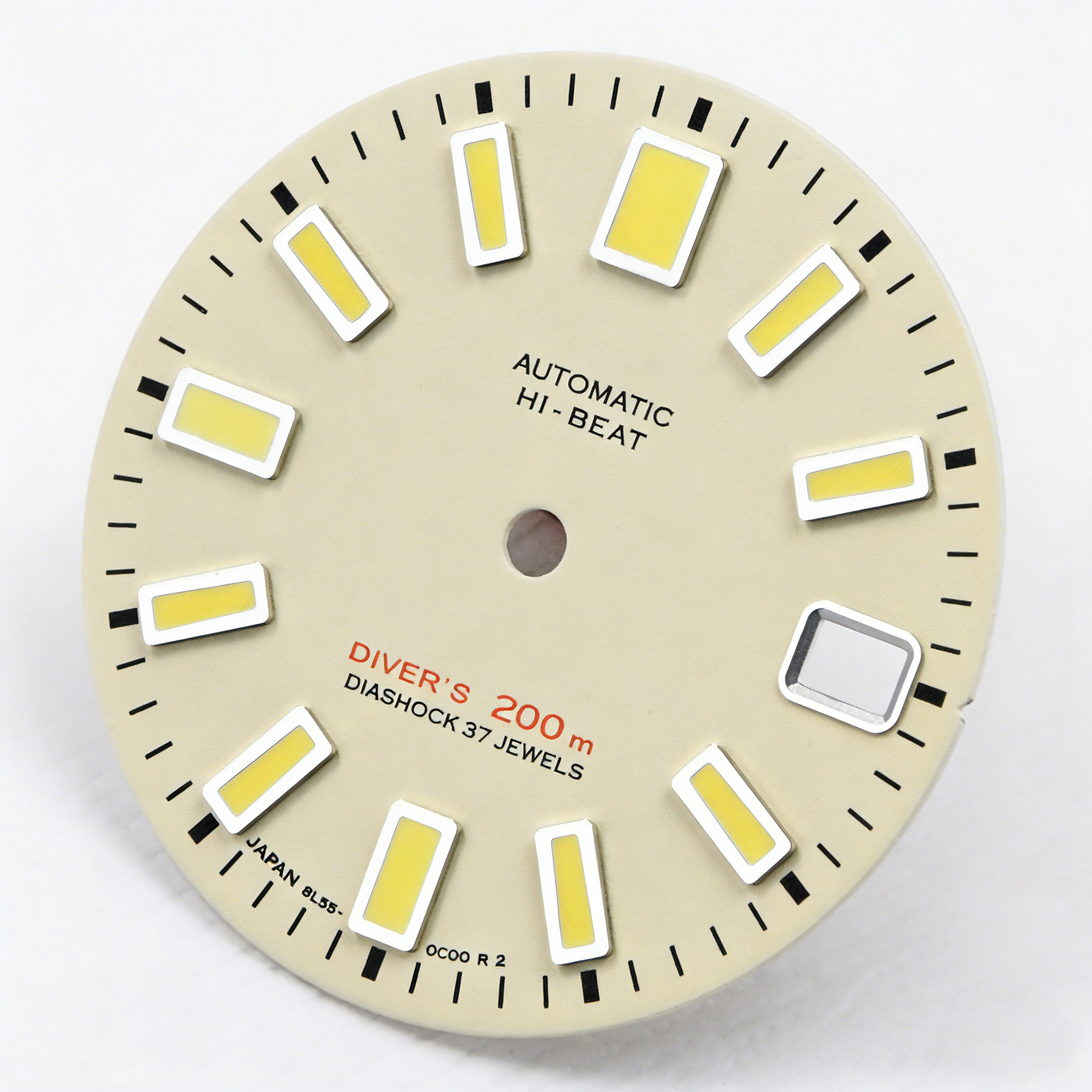 高品质-米白色28.5mm-62MAS元祖表盘3点/3.8点位置表冠超级C3绿光