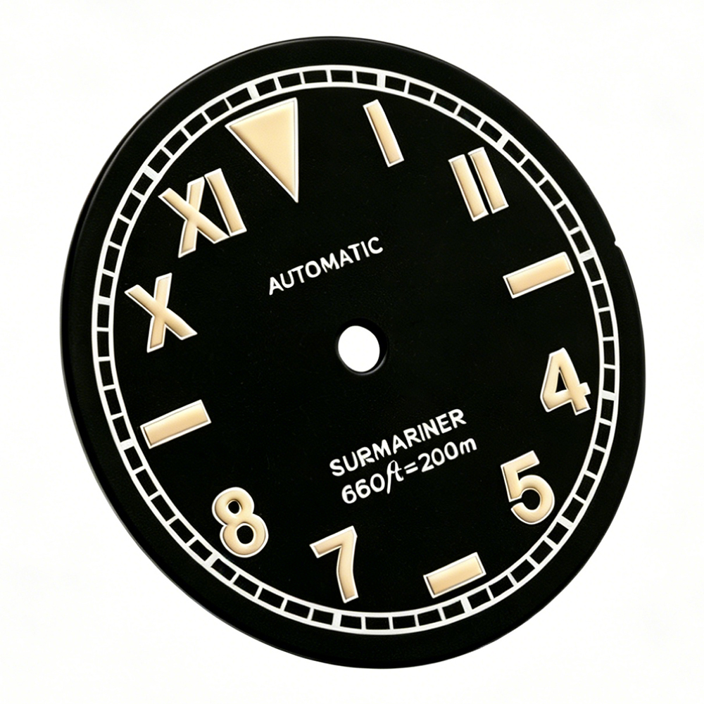 055 Dial C3 Green Luminous 28.5mm Suitable for 3/3.8/4.2 o'clock Watch Handle NH35/36 Movement