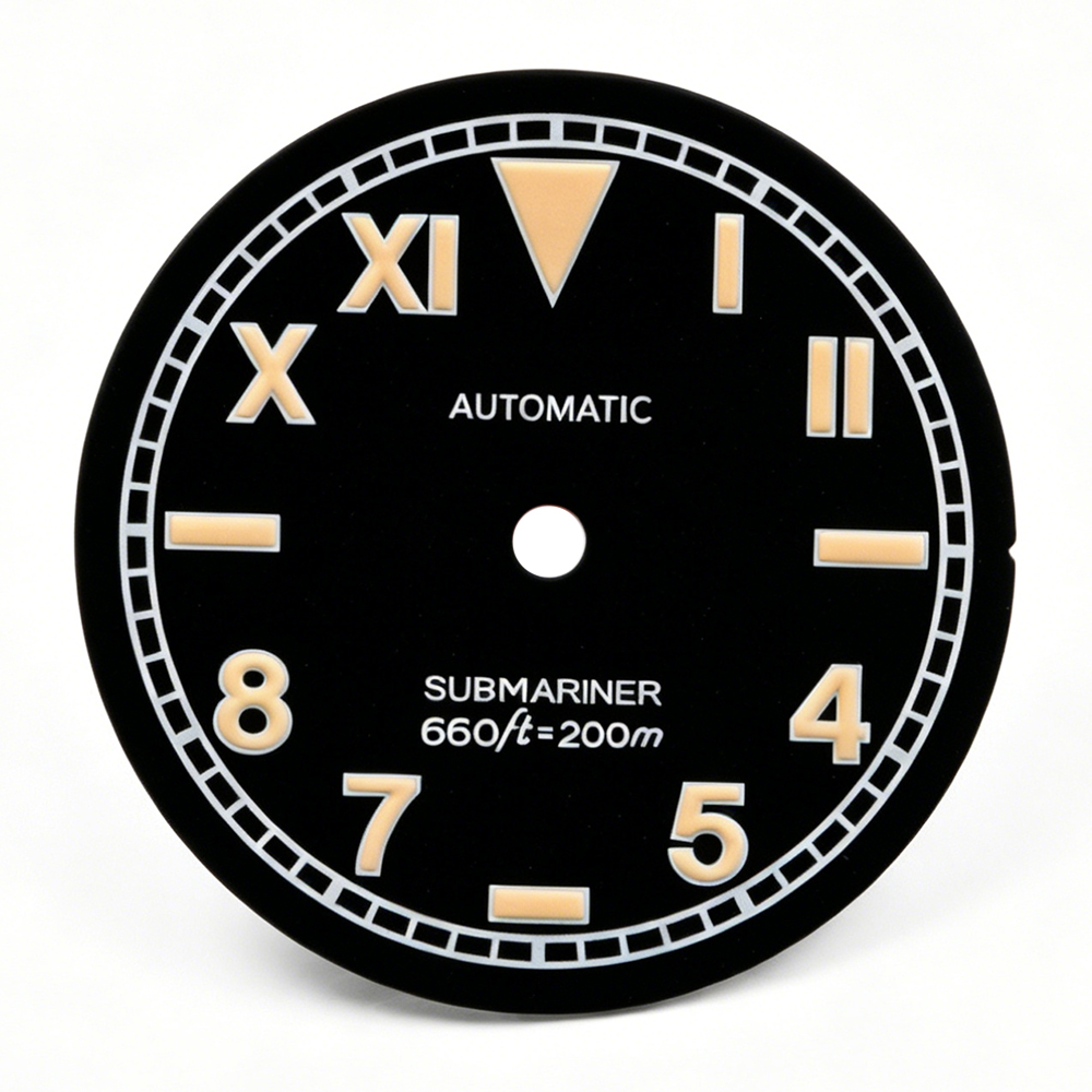 055 Dial C3 Green Luminous 28.5mm Suitable for 3/3.8/4.2 o'clock Watch Handle NH35/36 Movement