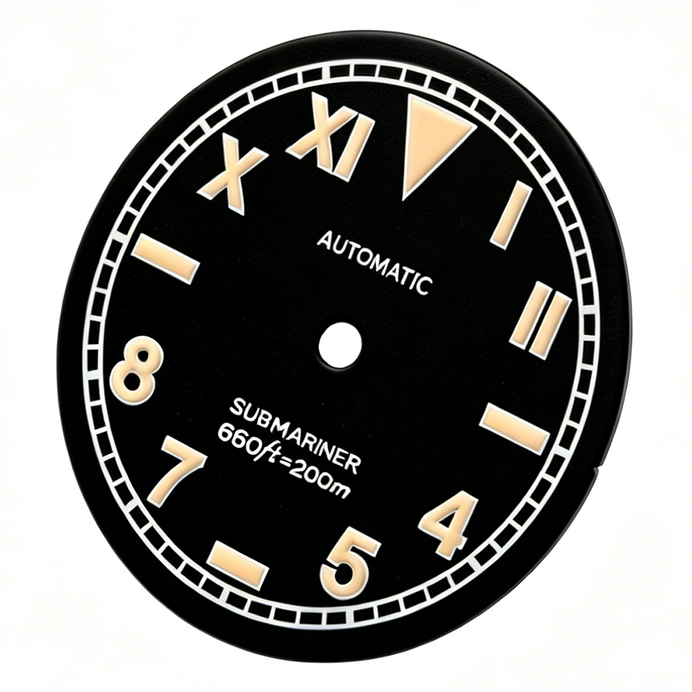 055 Dial C3 Green Luminous 28.5mm Suitable for 3/3.8/4.2 o'clock Watch Handle NH35/36 Movement