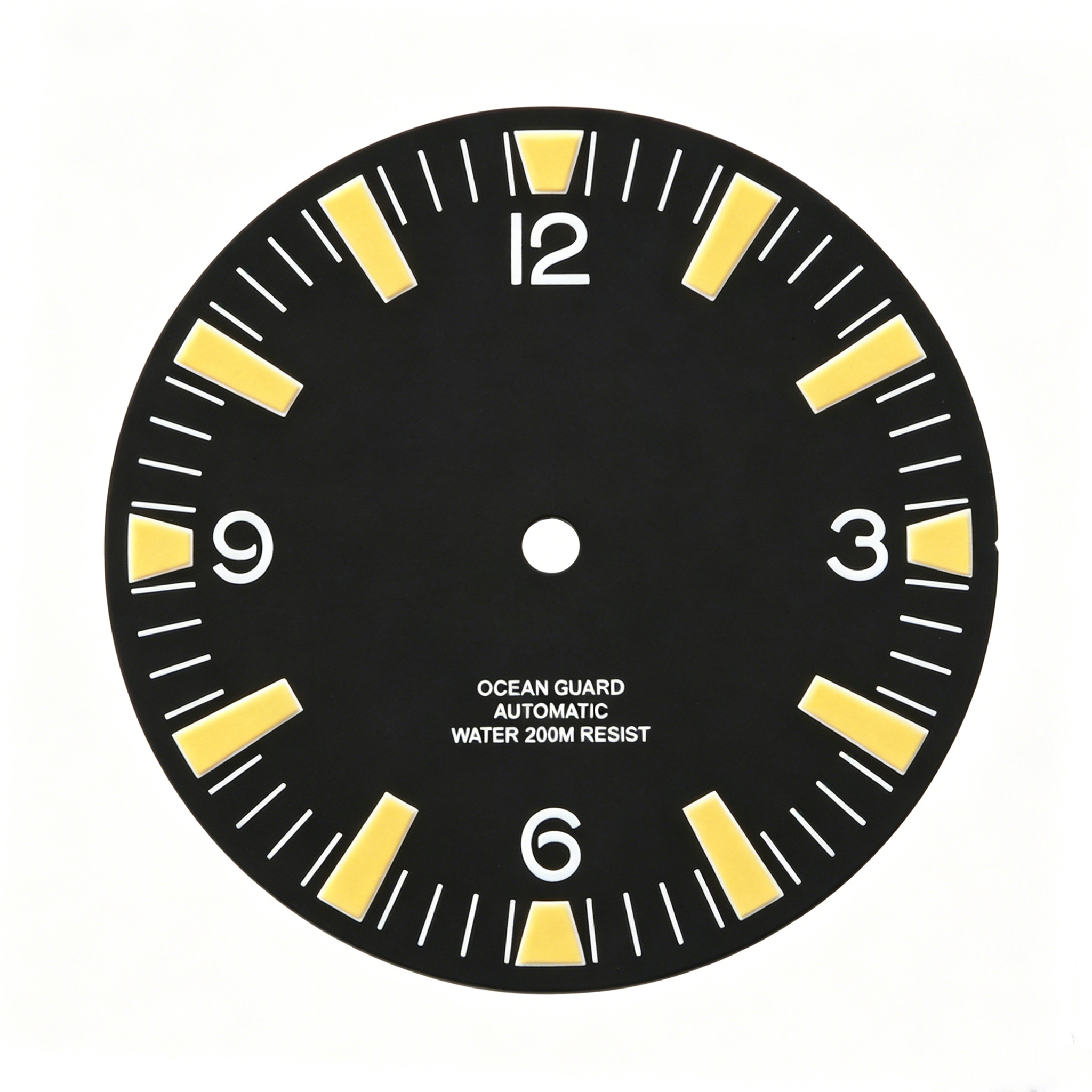 067 Customized Dial 32mm Can be Customized With s Pattern or Other Patterns Orange Illuminated Dial at 3 o'clock Position