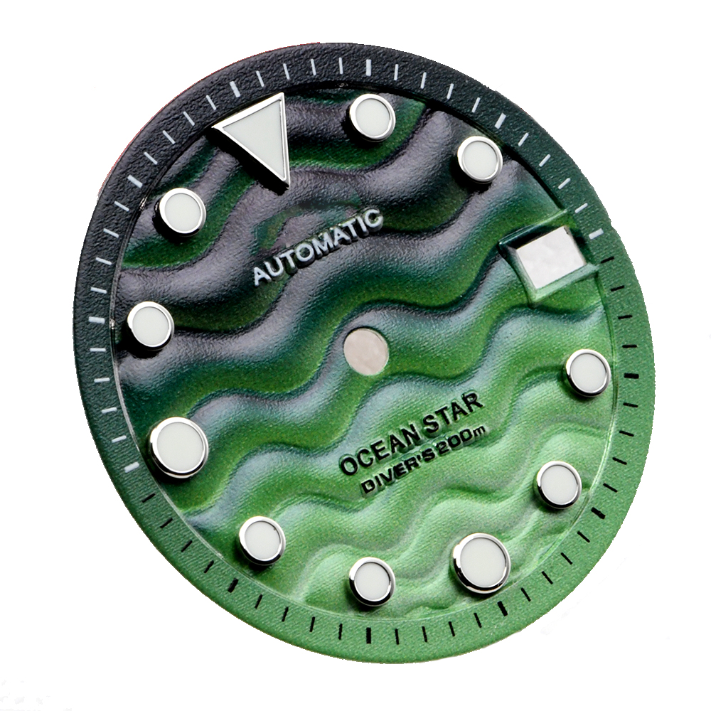 043 Dial C3 Green Luminous 28.5mm Suitable for 3/3.8/4.2 o'clock Watch Handle NH35/36 Movement