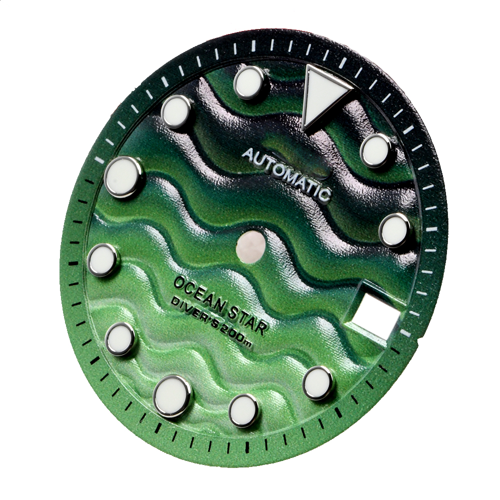 043 Dial C3 Green Luminous 28.5mm Suitable for 3/3.8/4.2 o'clock Watch Handle NH35/36 Movement