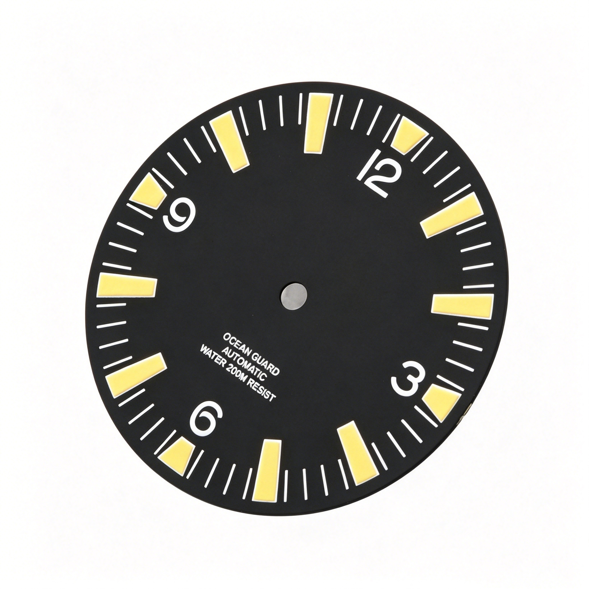067 Customized Dial 32mm Can be Customized With s Pattern or Other Patterns Orange Illuminated Dial at 3 o'clock Position