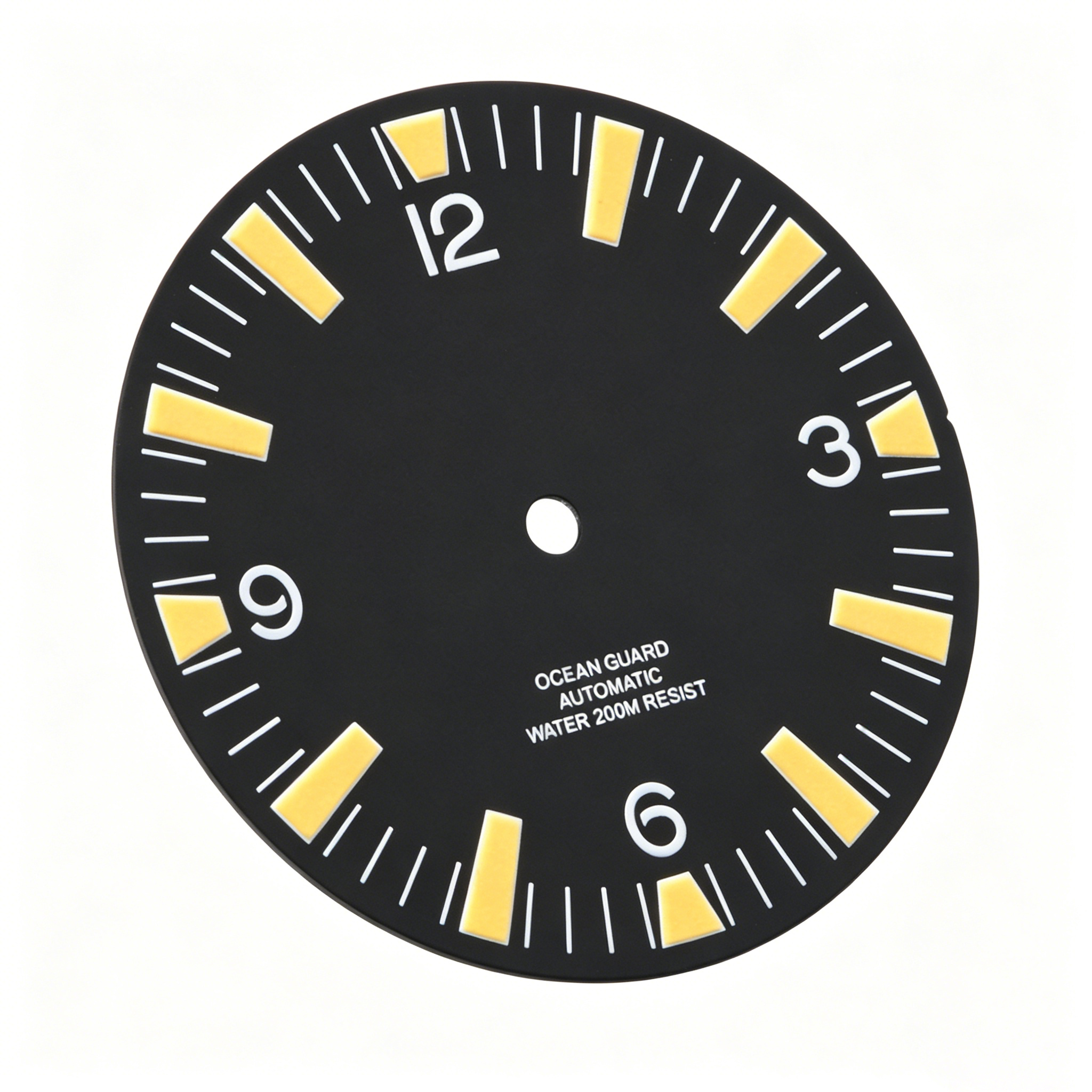 067 Customized Dial 32mm Can be Customized With s Pattern or Other Patterns Orange Illuminated Dial at 3 o'clock Position