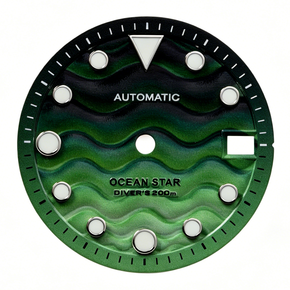 043 Dial C3 Green Luminous 28.5mm Suitable for 3/3.8/4.2 o'clock Watch Handle NH35/36 Movement