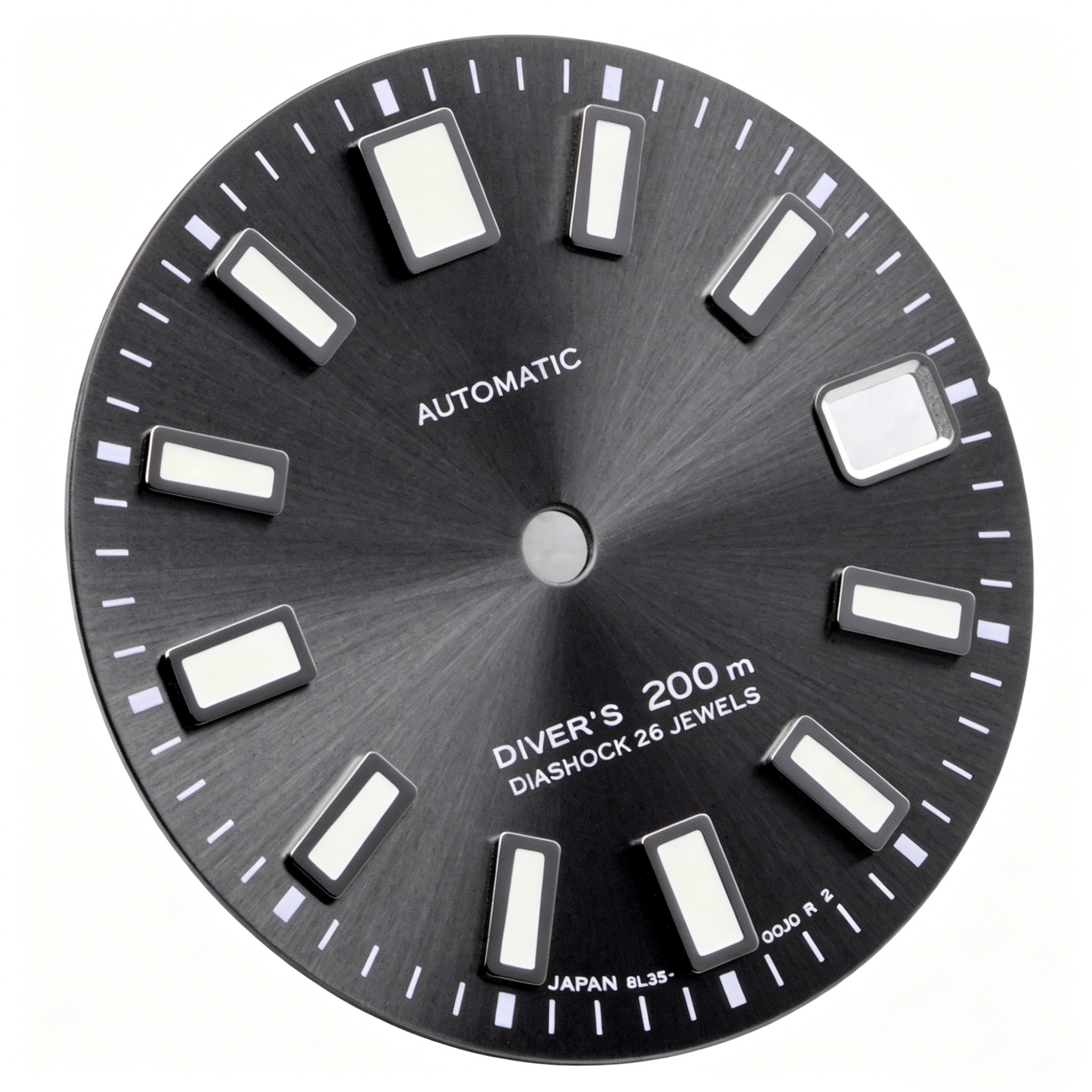 021 Black Sun Pattern 62MAS Dial 28.5mm Super C3 Strong Green Light 3/3.8 o'clock Position Crown