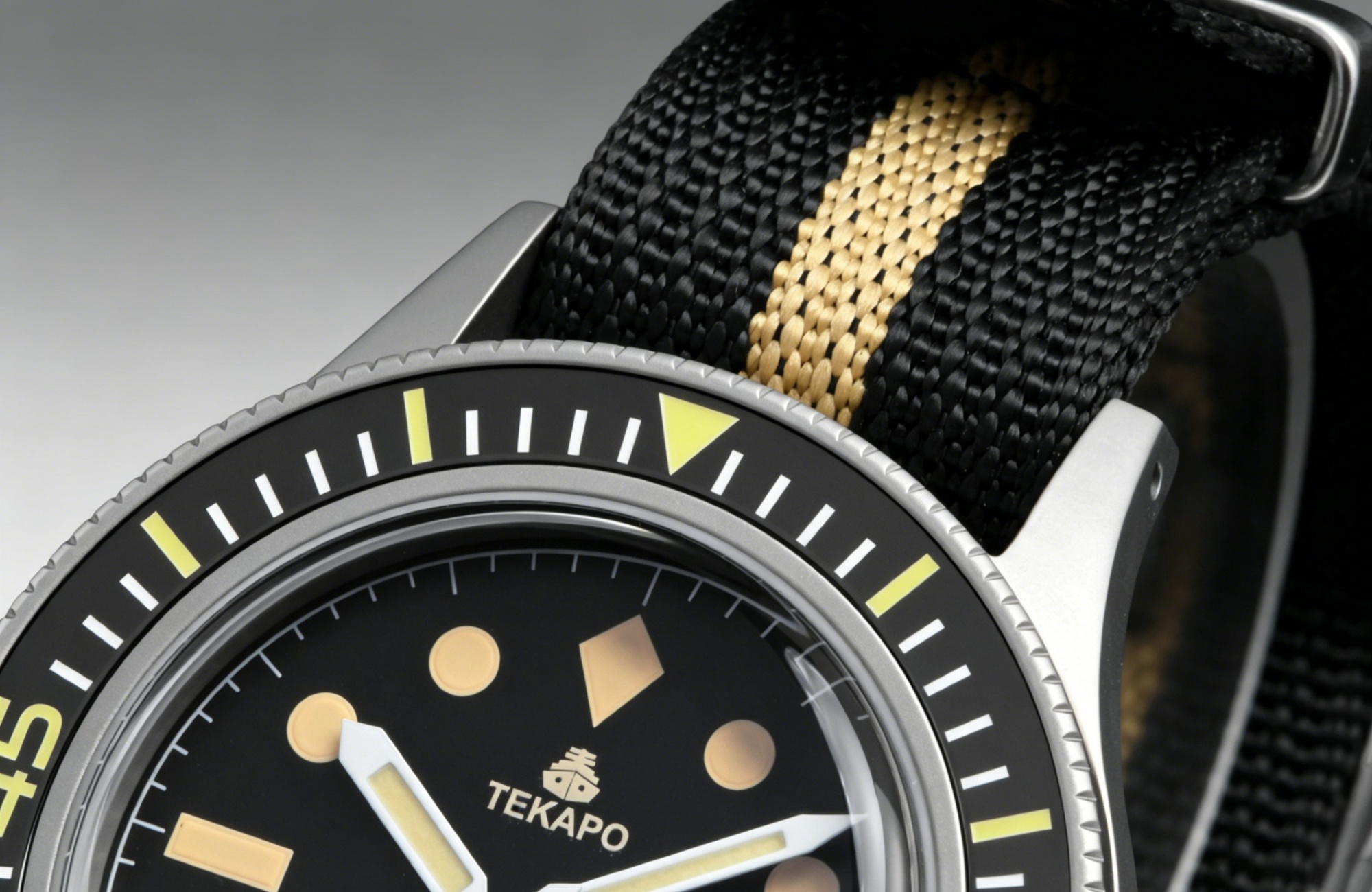 TEKAPO Retro Series Fifty Fatho Bubble Mirror Watch Japan NH35A Mechanical Movement 20BAR Waterproof Watch Sapphire Canvas Strap