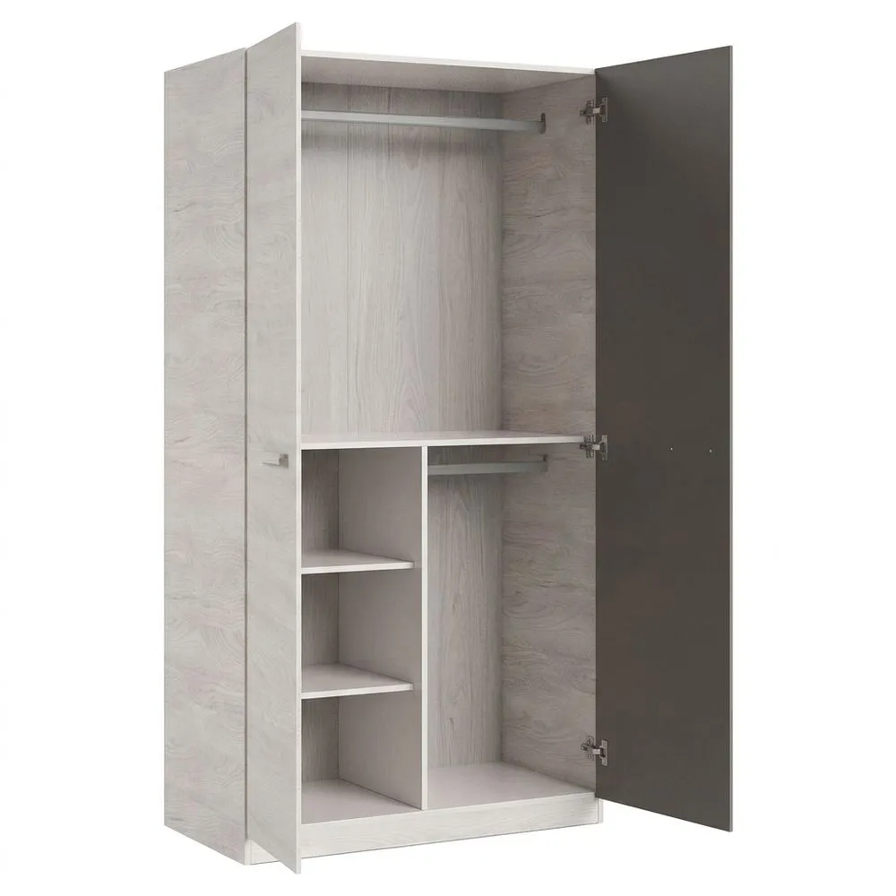 Armario Infantil en Acabado Blanco y Basalto