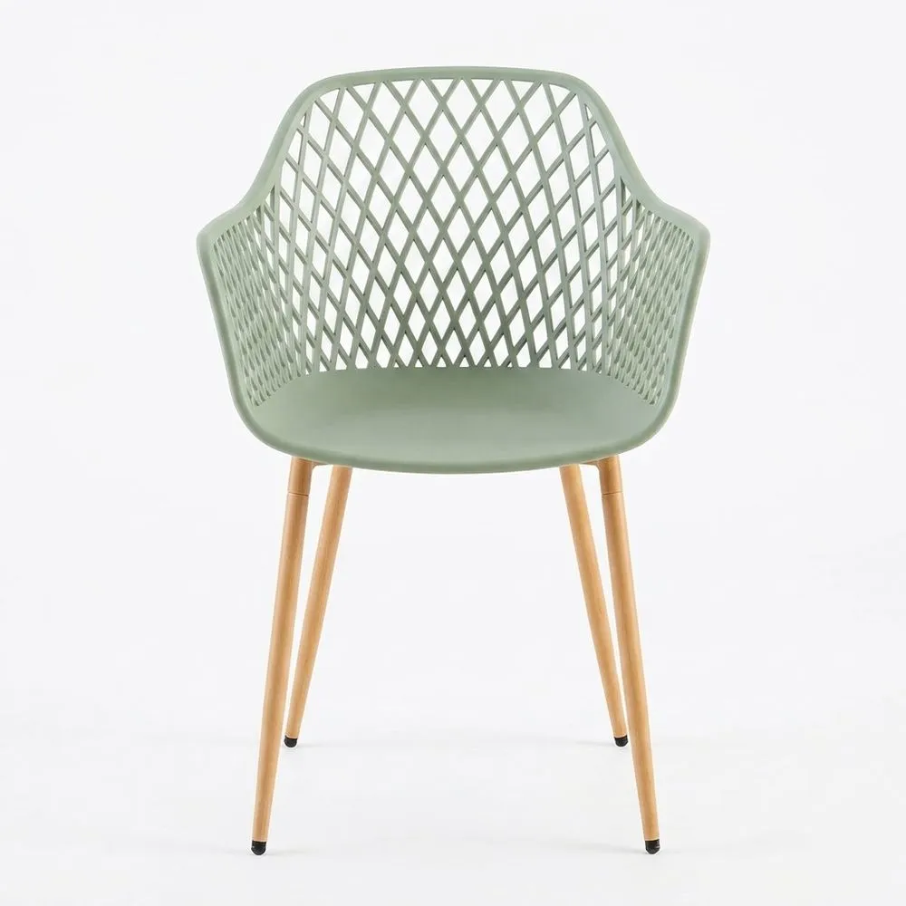 Conjunto de 4 sillas para jardín y terraza con reposabrazos