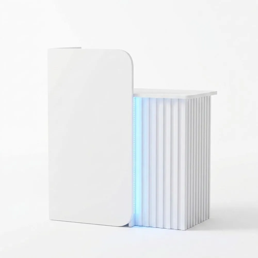 Mostrador de Recepción Moderno con Luz LED y Cajón con Llave