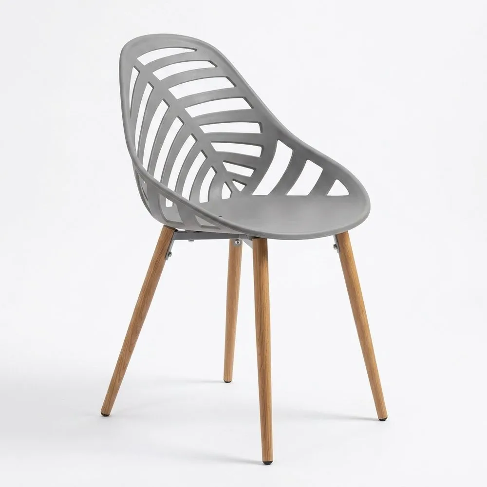 Conjunto de Sillas de Exterior Alameda, Asiento Cómodo, Color Taupe, 52.5 x 86.5 x 49 cm, Altura de Asiento 45 cm