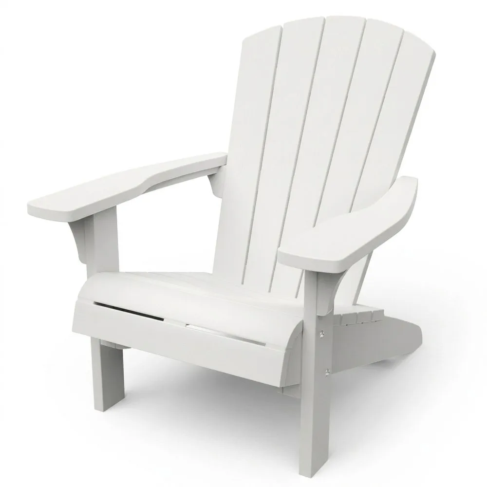 Silla Adirondack de Plástico para Exteriores, Resistente al Clima, Diseño Clásico Americano, para Jardín, Terraza, Balcón, 93 x 81 x 96.5 cm