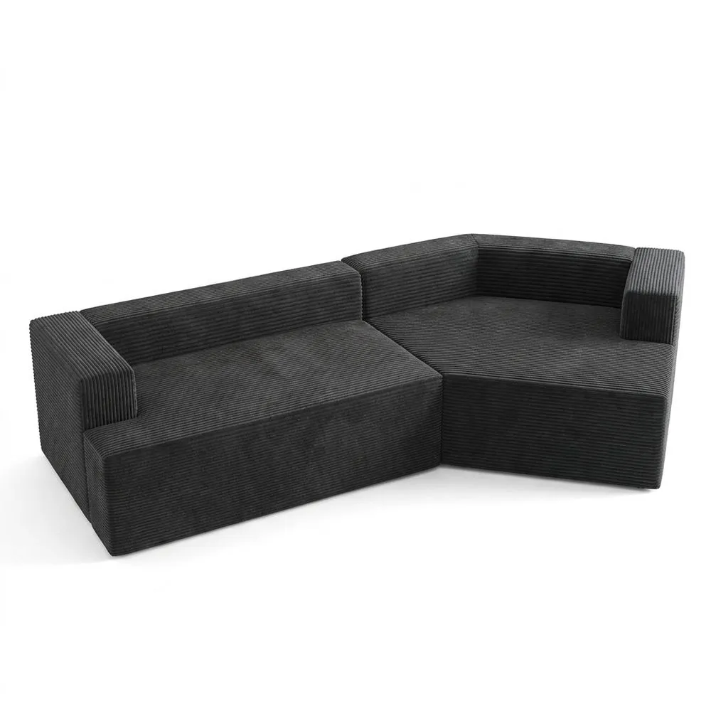 Sofá Esquinero sin Estructura con Función de Dormir, Tela Confort