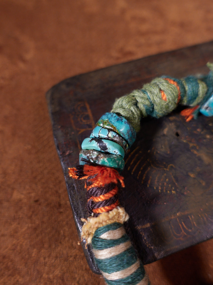 Wrapped Earth Turquoise Sterling Silver Charm Bracelet-the8thknot