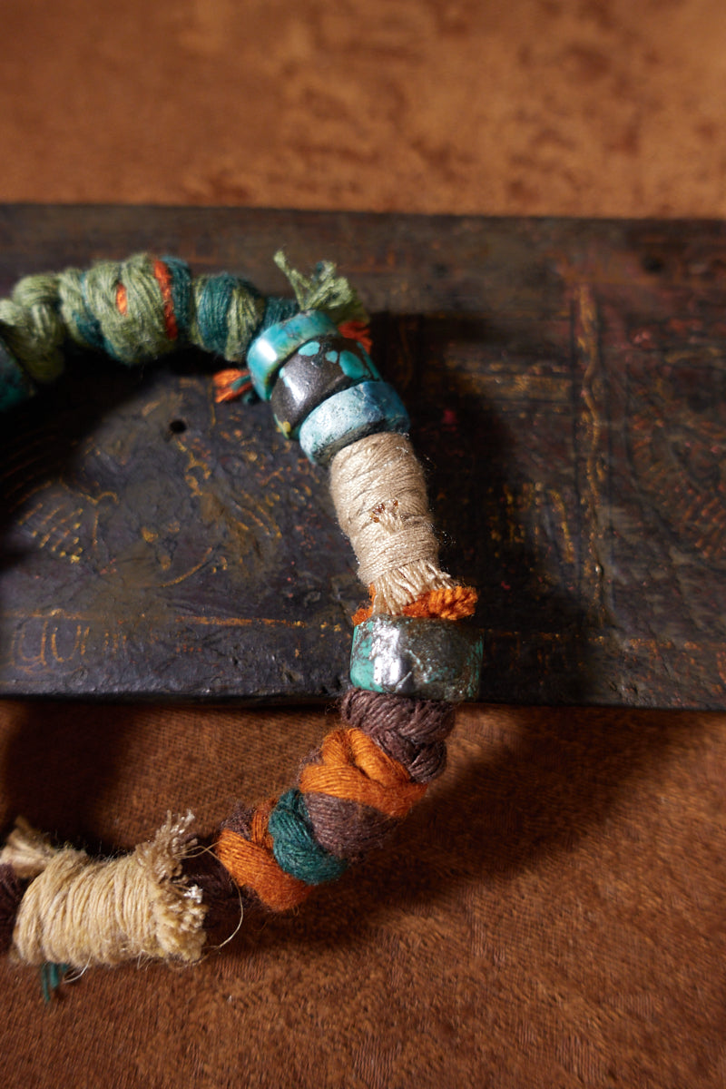 Wrapped Earth Turquoise Sterling Silver Charm Bracelet-the8thknot