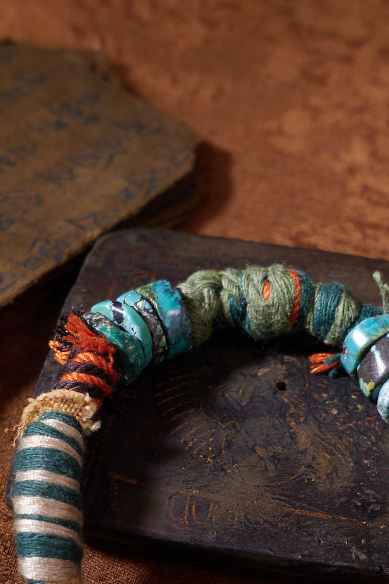 Wrapped Earth Turquoise Sterling Silver Charm Bracelet-the8thknot