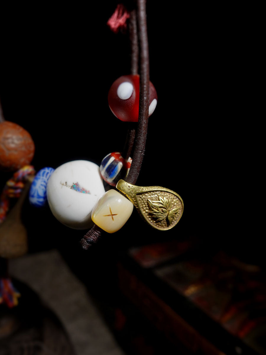 Tibetan Guardian Yak Bone Necklace-the8thknot