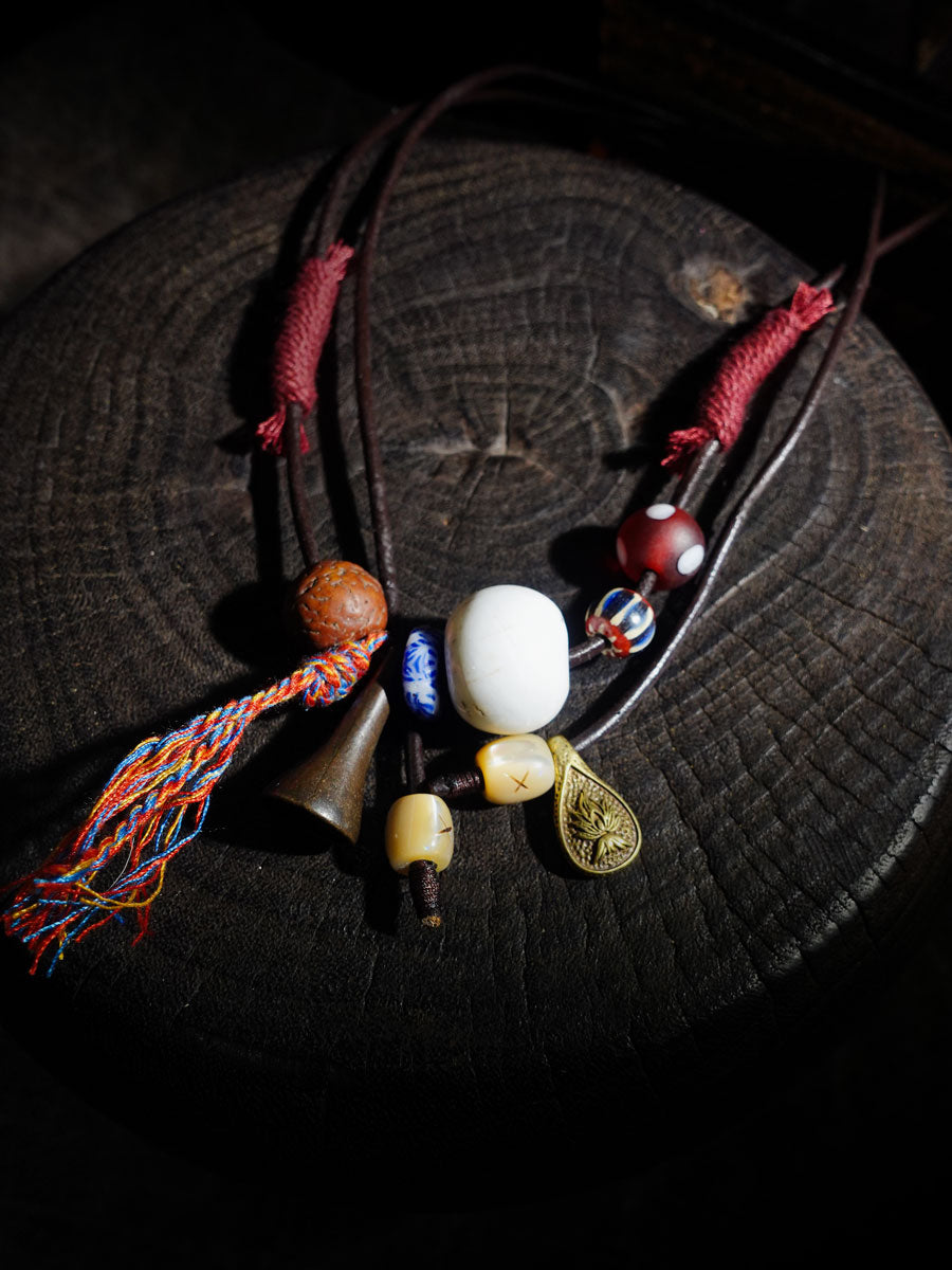 Tibetan Guardian Yak Bone Necklace-the8thknot