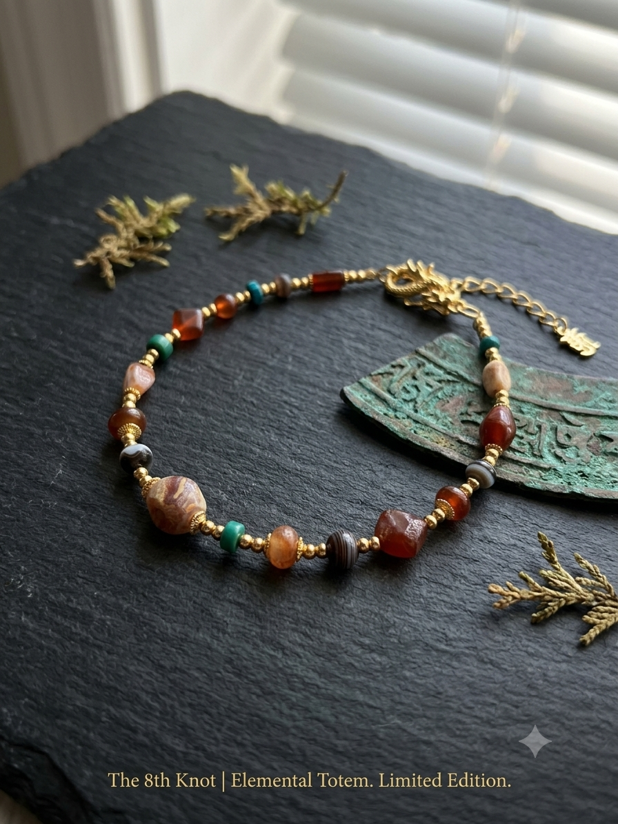  Nine-Eyed Dzi Necklace