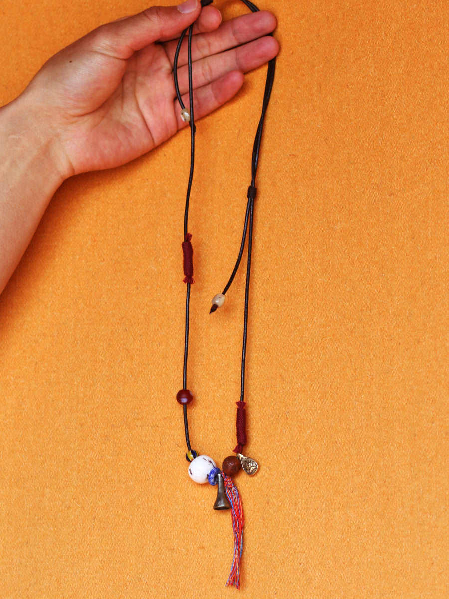 Tibetan Guardian Yak Bone Necklace-the8thknot
