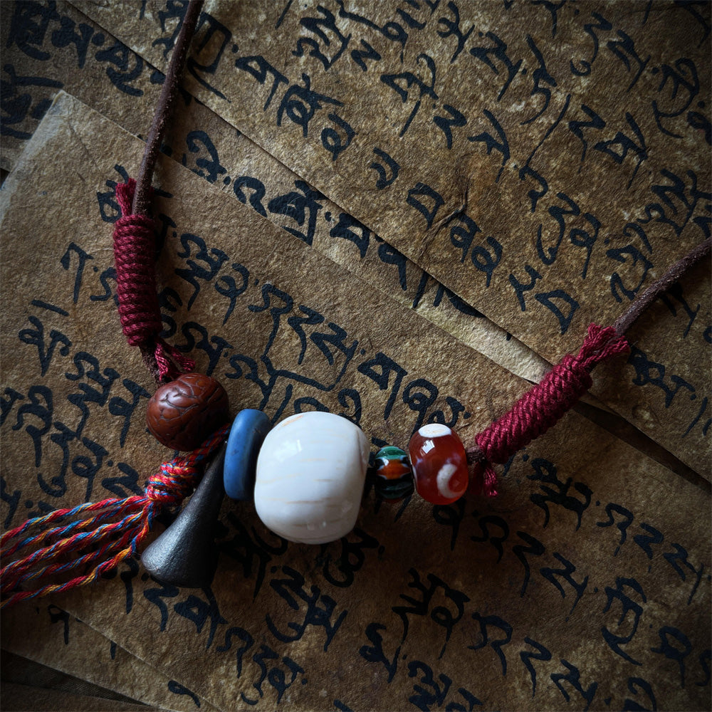 Tibetan Guardian Yak Bone Necklace-the8thknot