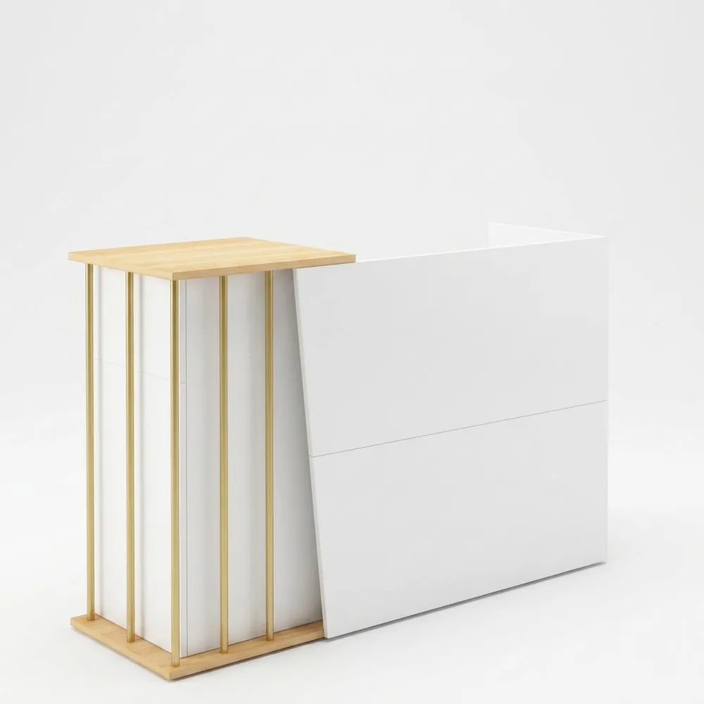 Mostrador de Recepción Moderno de Madera para Oficina o Tienda